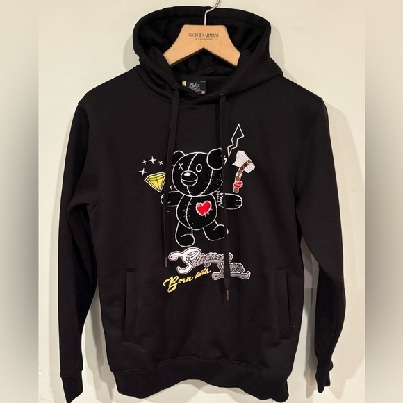 Bleeker & Mercer Other - Bleeker & Mercer Bear Born With Silver Spoon Hoodie M